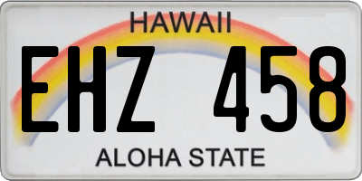 HI license plate EHZ458