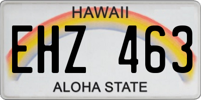HI license plate EHZ463