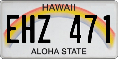 HI license plate EHZ471