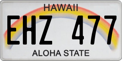 HI license plate EHZ477