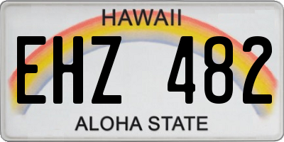 HI license plate EHZ482