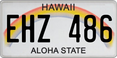 HI license plate EHZ486
