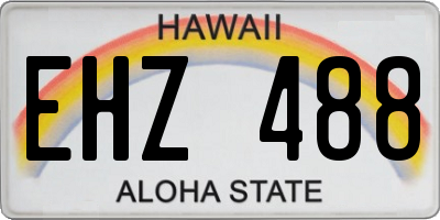 HI license plate EHZ488