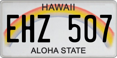 HI license plate EHZ507