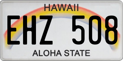 HI license plate EHZ508