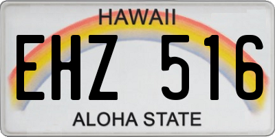 HI license plate EHZ516