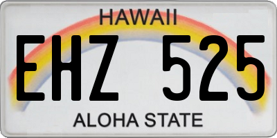 HI license plate EHZ525