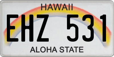 HI license plate EHZ531