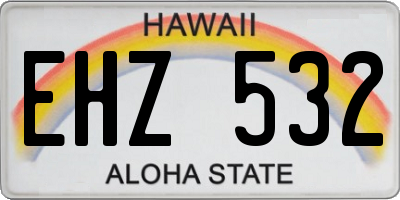 HI license plate EHZ532