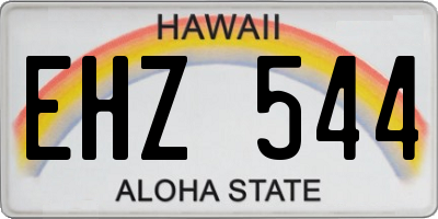 HI license plate EHZ544