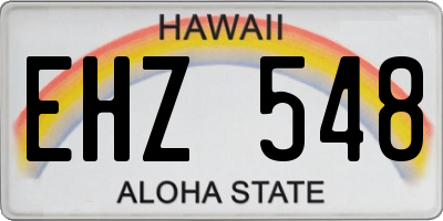 HI license plate EHZ548