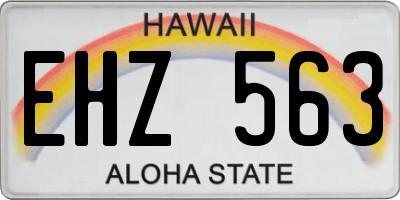 HI license plate EHZ563