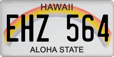 HI license plate EHZ564