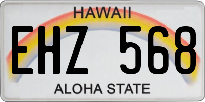 HI license plate EHZ568
