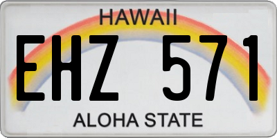 HI license plate EHZ571