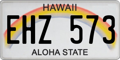 HI license plate EHZ573