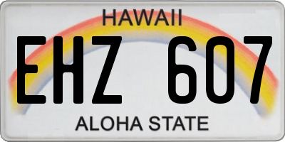 HI license plate EHZ607