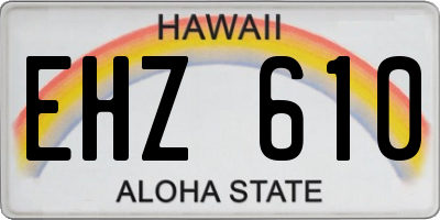 HI license plate EHZ610