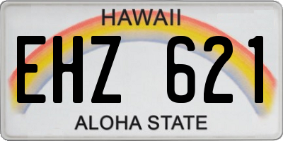 HI license plate EHZ621