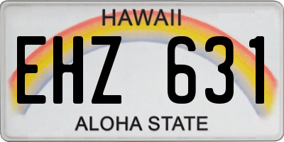 HI license plate EHZ631