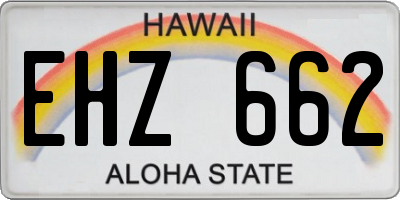 HI license plate EHZ662
