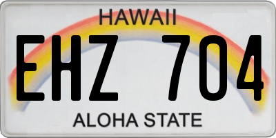 HI license plate EHZ704