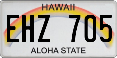 HI license plate EHZ705