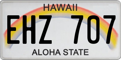 HI license plate EHZ707
