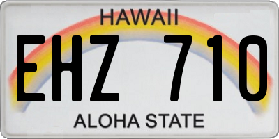 HI license plate EHZ710