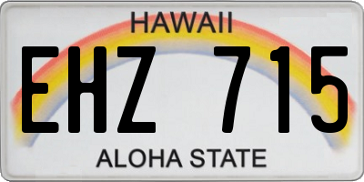 HI license plate EHZ715