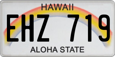 HI license plate EHZ719