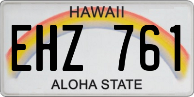 HI license plate EHZ761