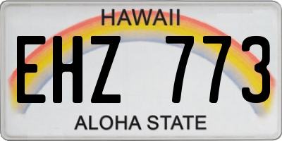 HI license plate EHZ773