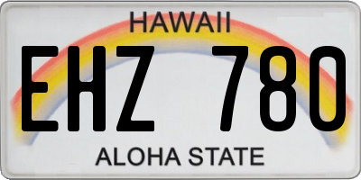 HI license plate EHZ780