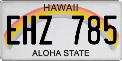 HI license plate EHZ785