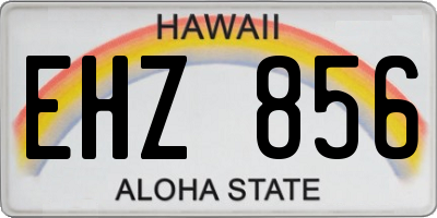 HI license plate EHZ856