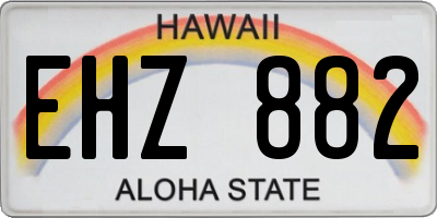 HI license plate EHZ882