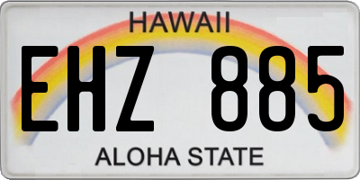 HI license plate EHZ885