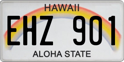 HI license plate EHZ901