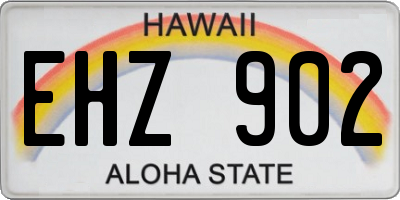 HI license plate EHZ902