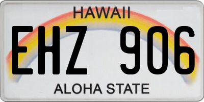 HI license plate EHZ906