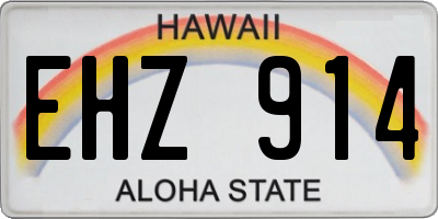 HI license plate EHZ914