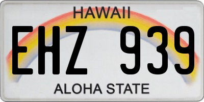 HI license plate EHZ939