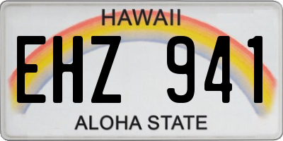 HI license plate EHZ941