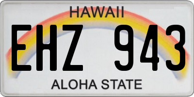 HI license plate EHZ943