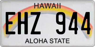 HI license plate EHZ944