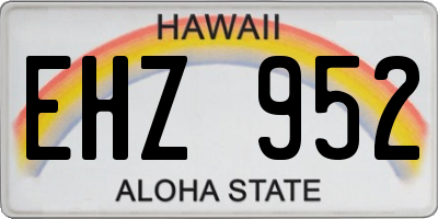 HI license plate EHZ952