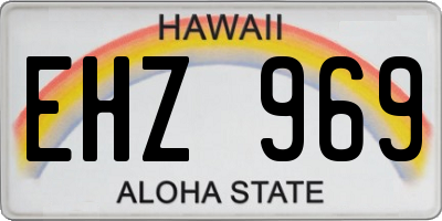 HI license plate EHZ969