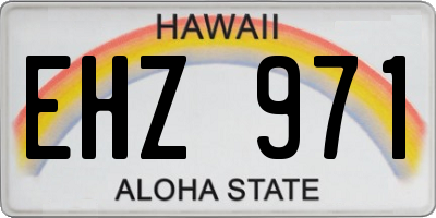 HI license plate EHZ971