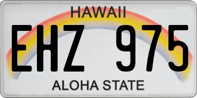 HI license plate EHZ975
